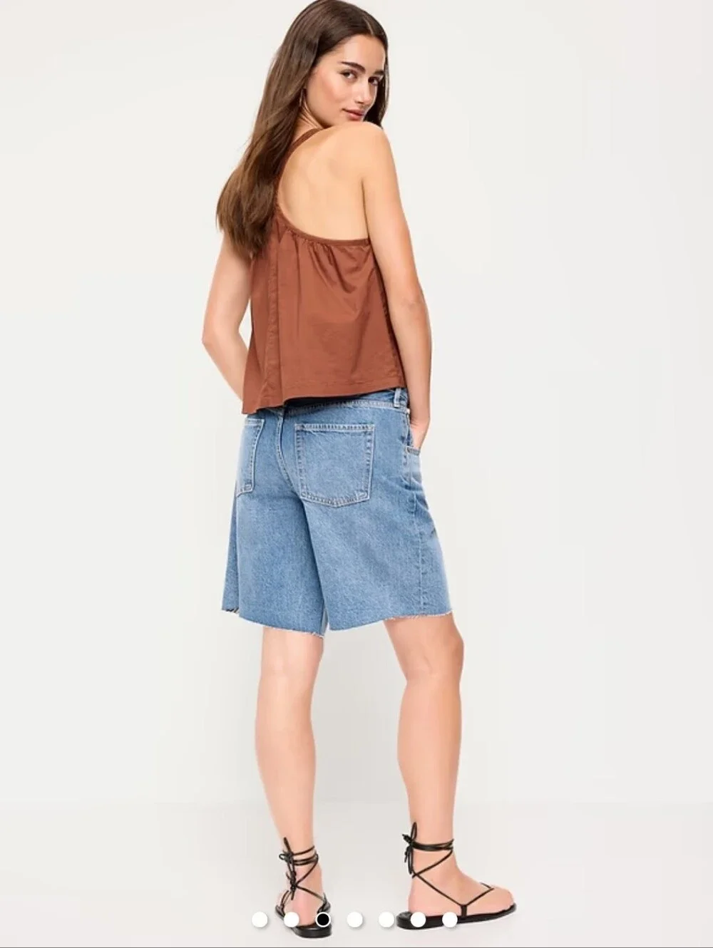 Old Navy Mid Rise Baggy Blue Wash Cut Off Denim Jean Shorts 12 - New with tags